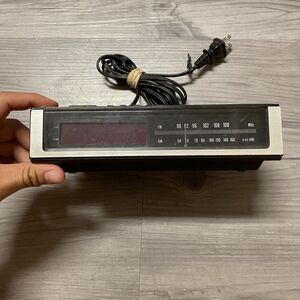 Vintage 80’s Emerson AM FM Radio Alarm Clock Brown,  Red 5520 TESTED